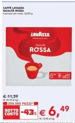 Esselunga CAFFE' LAVAZZA qualità rossa offerta