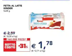 Esselunga Fetta al Latte Kinder offerta
