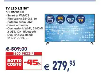 TV LED LG 50” 50UR781C0
