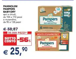 Esselunga Pannolini Pampers Baby Dry offerta