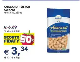 Esselunga ANACARDI TOSTATI ALFANO offerta