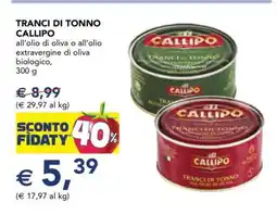 Esselunga TRANCI DI TONNO CALLIPO offerta
