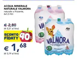 Esselunga Acqua Minerale Naturale Valmora offerta