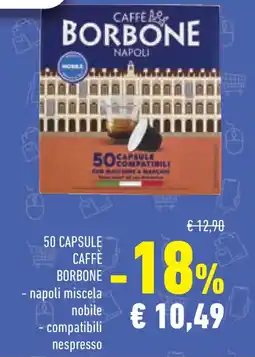 Conad Superstore 50 capsule caffè borbone offerta