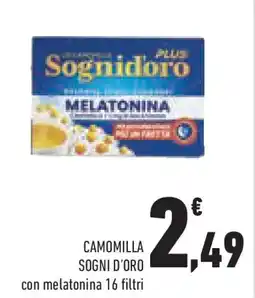 Conad Superstore CAMOMILLA SOGNI D'ORO con melatonina 16 filtri offerta