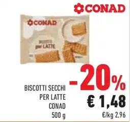 Conad Superstore Biscotti secchi per latte CONAD offerta