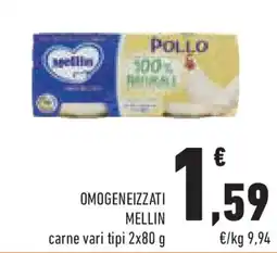 Conad Superstore Omogeneizzati mellin carne offerta