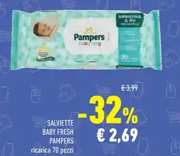 Conad Superstore Salviette baby fresh PAMPERS offerta