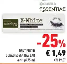 Conad Superstore Dentifricio CONAD ESSENTIAE LAB offerta