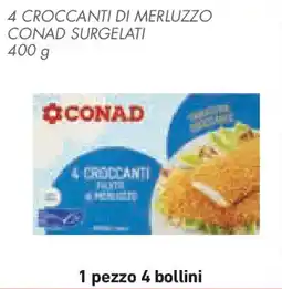 Conad Superstore 4 croccanti di merluzzo conad surgelati 400 g offerta