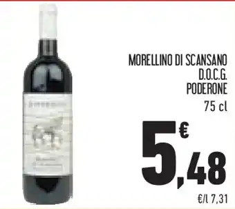 Conad Superstore Morellino di scansano d.o.c.g. poderone offerta