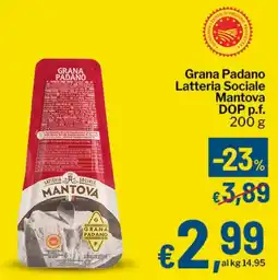 Qui Discount Grana Padano Latteria Sociale Mantova DOP p.f. offerta