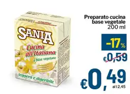 Qui Discount SANIA Preparato cucina base vegetale offerta