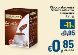 Qui Discount Cioccolata densa 5 buste astuccio Caravan's offerta
