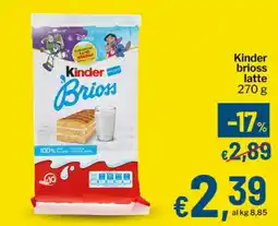 Qui Discount Kinder brioss latte offerta