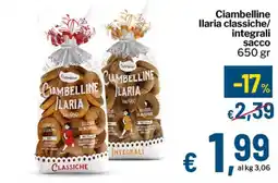 Qui Discount Ciambelline Ilaria classiche/ integrali sacco offerta