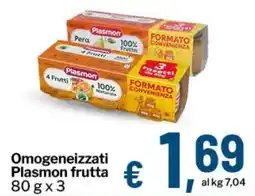 Qui Discount Omogeneizzati Plasmon frutta offerta