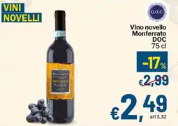 Qui Discount Vino novello Monferrato DOC offerta