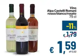 Qui Discount Vino Alpa Castelli Romani rosso/bianco/rosato offerta