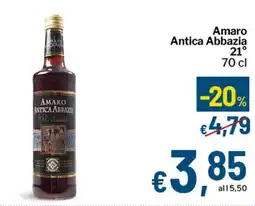 Qui Discount Amaro Antica Abbazia 21° offerta