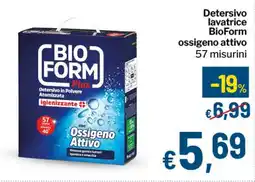 Qui Discount Detersivo lavatrice BioForm ossigeno attivo offerta