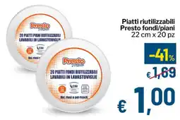 Qui Discount Piatti riutilizzabili Presto fondi/piani offerta