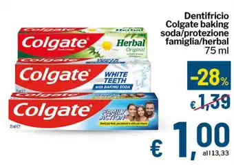 Qui Discount Dentifricio Colgate baking soda/protezione famiglia/herbal offerta