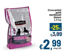 Qui Discount Croccantini gatti sterilizzati Genus offerta