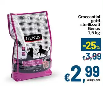 Qui Discount Croccantini gatti sterilizzati Genus offerta