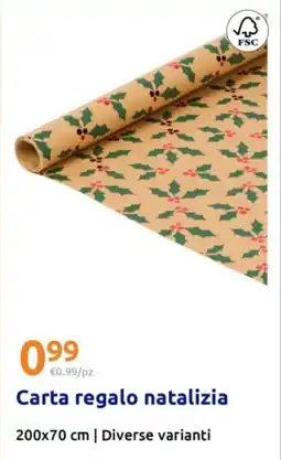 Action Carta regalo natalizia offerta
