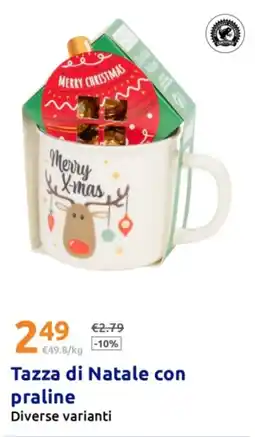 Action Tazza di Natale con praline offerta