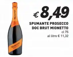 Coal Spumante prosecco doc brut MIONETTO offerta