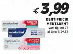 Coal Dentifricio MENTADENT offerta
