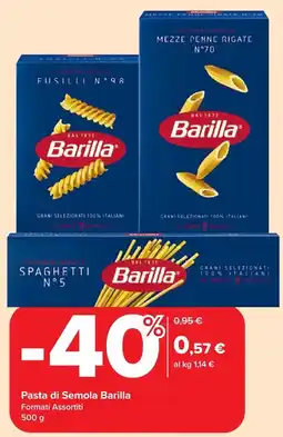 Carrefour Market Pasta di Semola Barilla offerta