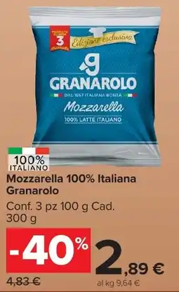 Carrefour Market Mozzarella 100% Italiana Granarolo offerta