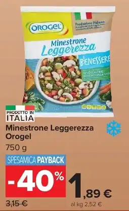 Carrefour Market Minestrone Leggerezza Orogel offerta