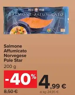 Carrefour Market Salmone Affumicato Norvegese Pole Star offerta