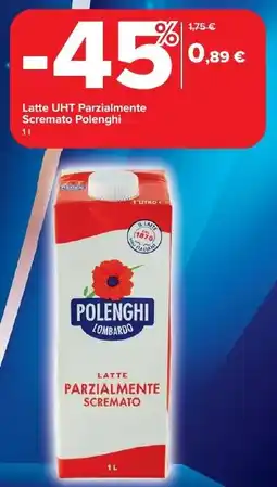 Carrefour Market Latte UHT Parzialmente Scremato Polenghi offerta