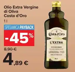 Carrefour Market Olio Extra Vergine di Oliva Costa d'Oro offerta