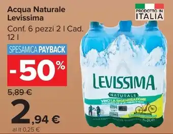 Acqua Naturale Levissima
