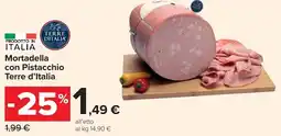 Carrefour Market Mortadella con Pistacchio Terre d'Italia offerta