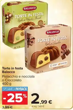Carrefour Market Torte in festa Balocco offerta