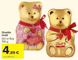 Carrefour Market Orsetto Lindt offerta