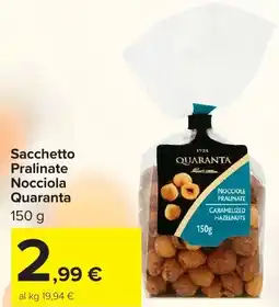 Carrefour Market Sacchetto Pralinate Nocciola Quaranta offerta