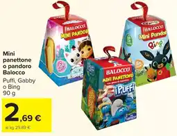 Carrefour Market Mini panettone o pandoro Balocco offerta