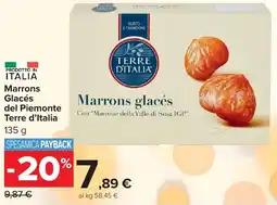 Carrefour Market Marrons Glacés del Piemonte Terre d'Italia offerta