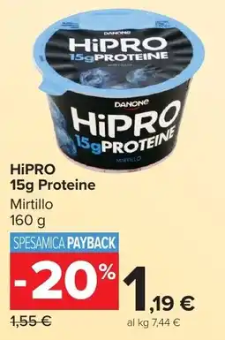 Carrefour Market HiPRO 15g Proteine Mirtillo offerta
