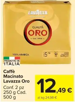 Carrefour Market Caffè Macinato Lavazza Oro offerta