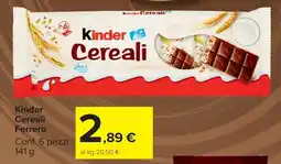 Carrefour Market Kinder Cereali Ferrero offerta