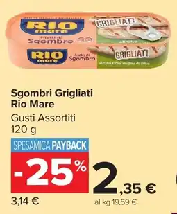 Carrefour Market Sgombri Grigliati Rio Mare offerta